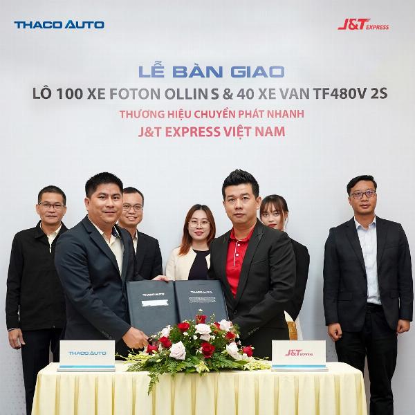 THACO AUTO BÀN GIAO LÔ 140 XE CHO J&T EXPRESS VIỆT NAM